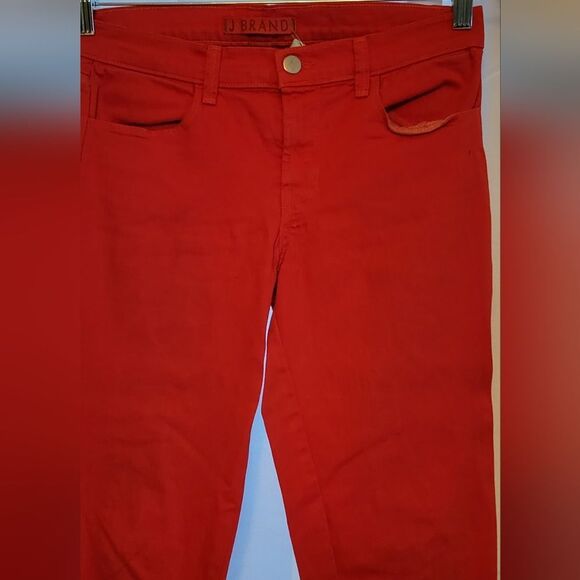 * * J BRAND orange stretchy jeans Final Discount - Picture 2 of 6
